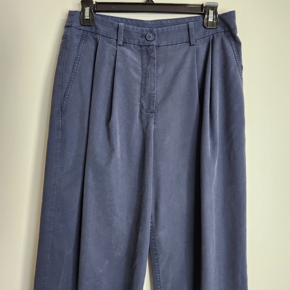 Kit + Ace Navy Blue High Waist Pleated Taper Leg Trouser Pants Size 8 - Picture 2 of 15